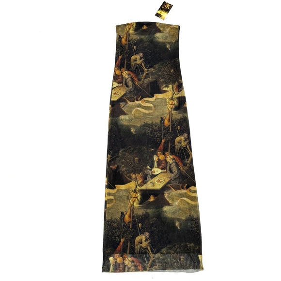 Zara Bosch Hieronymus sz S dress Strapless Tulle Mesh Stretch The Ship is Fools - Picture 6 of 12